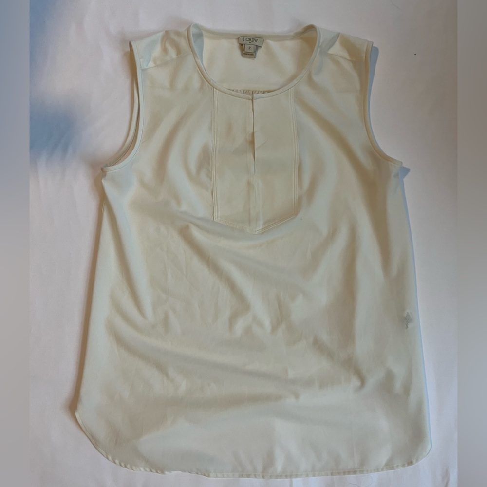 Cream colored sleeveless tank
